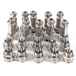 5PCS Wire to Panel Connector GX12 5 Pin Male Socket and Female Plug Straight Connector