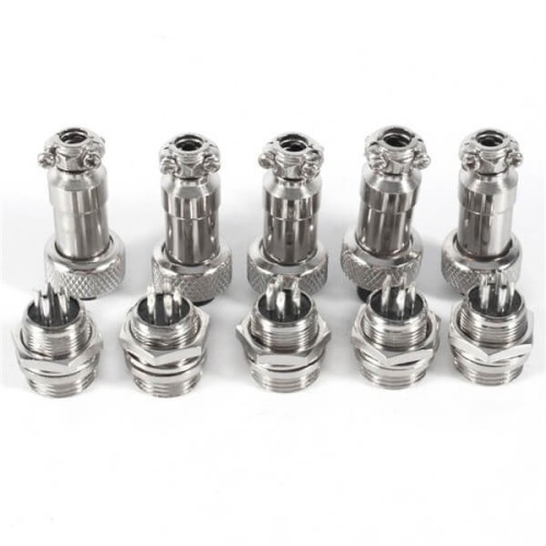 5PCS Wire to Panel Connector GX12 5 Pin Male Socket and Female Plug Straight Connector 5PCS Wire to Panel Connector GX12 5 Pin Male Socket and Female Plug Straight Connector