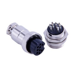 9 Pin Connector Wiring Straight GX20 Male/Female for Cable