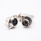 Aviation Connector GX16 5 pin Reverse Type Angled Male Plug and Straight Female Socket 2 Holes Flange Aviation Connector GX16 5 pin Reverse Type Angled Male Plug and Straight Female Socket 2 Holes Flange