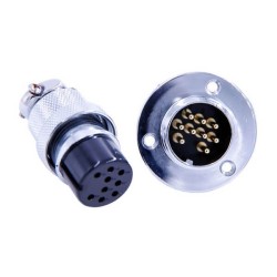 Aviation Connector Plug Socket 9 Pin GX25 Male Female Flange Panel Mount Straight Connector 5sets