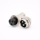 Aviation Plug 3 Pin GX20 Straight Male Female Solder Type