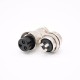 Aviation Plug 3 Pin GX20 Straight Male Female Solder Type