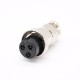 Aviation Plug 3 Pin GX20 Straight Male Female Solder Type