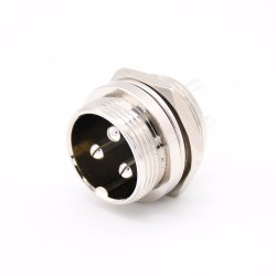 Aviation Plug 3 Pin GX20 Straight Male Female Solder Type