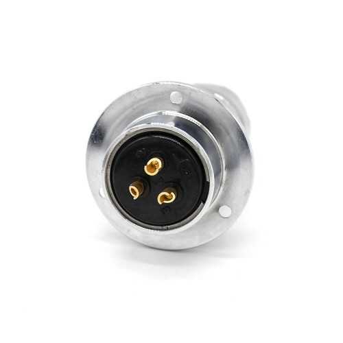 Aviation Plug and Socket GX30 3 Pin Male to Female Reverse Connector Flange Mounting Solder Cup for Cable