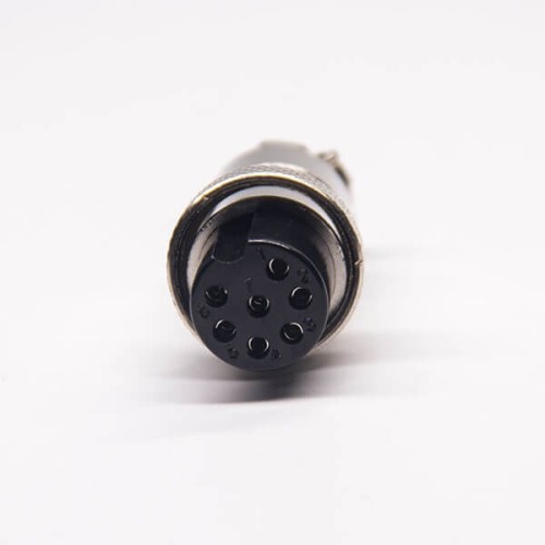 Aviation Plug Connector GX16-7 Pin Female Straight Black Bakelite Insulator Aviation Plug Connector GX16-7 Pin Female Straight Black Bakelite Insulator