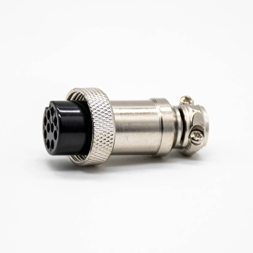 Aviation Plug Connector Standard Cable 10 Pin Straight Solder GX16 Female Plug Aviation Plug Connector Standard Cable 10 Pin Straight Solder GX16 Female Plug