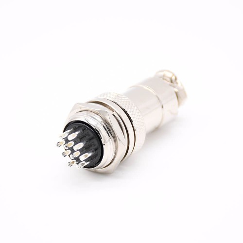 Aviation Plug Socket Connector GX20-10 Pin Metal Straight Wire Aviation Plug Socket Connector GX20-10 Pin Metal Straight Wire