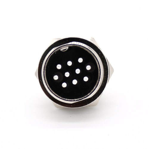 Aviation Plug Socket Connector GX20-10 Pin Metal Straight Wire Aviation Plug Socket Connector GX20-10 Pin Metal Straight Wire
