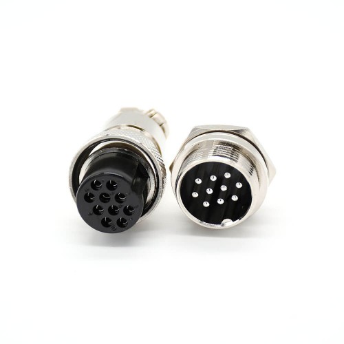 Aviation Plug Socket Connector GX20-10 Pin Metal Straight Wire Aviation Plug Socket Connector GX20-10 Pin Metal Straight Wire