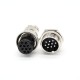 Aviation Plug Socket Connector GX20-10 Pin Metal Straight Wire Aviation Plug Socket Connector GX20-10 Pin Metal Straight Wire