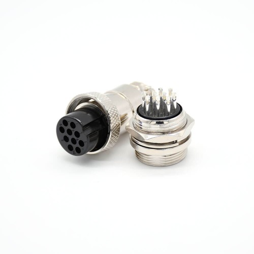 Aviation Plug Socket Connector GX20-10 Pin Metal Straight Wire Aviation Plug Socket Connector GX20-10 Pin Metal Straight Wire