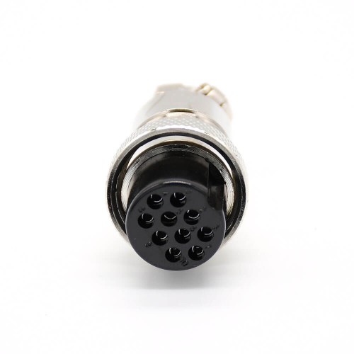 Aviation Plug Socket Connector GX20-10 Pin Metal Straight Wire Aviation Plug Socket Connector GX20-10 Pin Metal Straight Wire