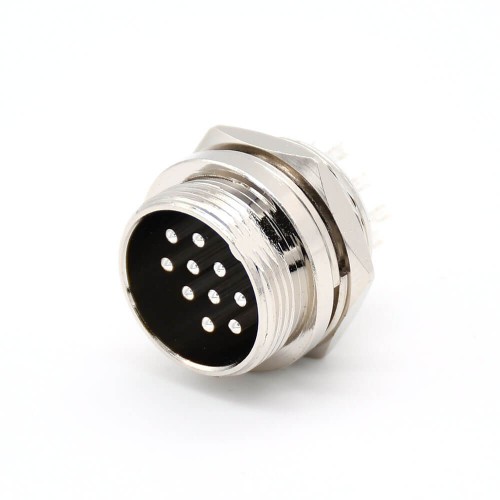 Aviation Plug Socket Connector GX20-10 Pin Metal Straight Wire Aviation Plug Socket Connector GX20-10 Pin Metal Straight Wire