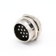 Aviation Plug Socket Connector GX20-10 Pin Metal Straight Wire Aviation Plug Socket Connector GX20-10 Pin Metal Straight Wire