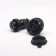 Aviation Plug Threads GX25-3 Pin Male Female Electrophoresis Plated Panel Mount Connector with waterproof cap