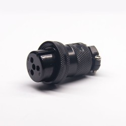 Aviation Plug Threads GX25-3 Pin Male Female Electrophoresis Plated Panel Mount Connector with waterproof cap