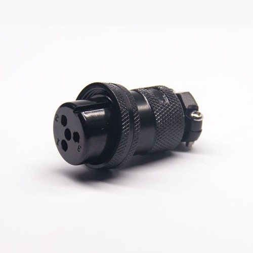 Aviation Plug Threads GX25-3 Pin Male Female Electrophoresis Plated Panel Mount Connector with waterproof cap
