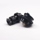 Aviation Plug Threads GX25-3 Pin Male Female Electrophoresis Plated Panel Mount Connector with waterproof cap