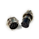 Bulkhead Connector 14 Pin Front Panel Connector GX20 Straight Male and Female