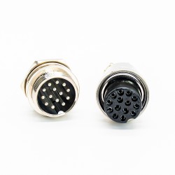 Bulkhead Connector 14 Pin Front Panel Connector GX20 Straight Male and Female