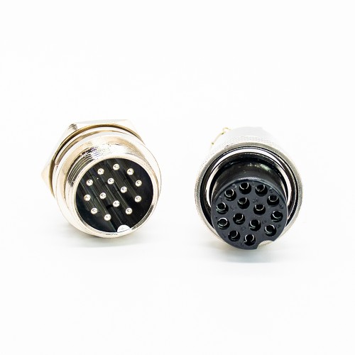 Bulkhead Connector 14 Pin Front Panel Connector GX20 Straight Male and Female