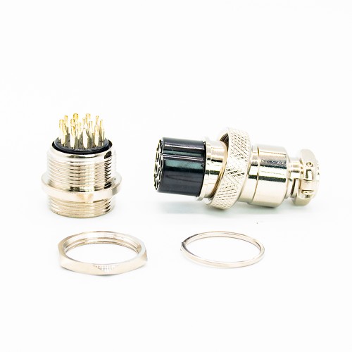 Bulkhead Connector 14 Pin Front Panel Connector GX20 Straight Male and Female