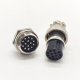 Bulkhead Connector 14 Pin Front Panel Connector GX20 Straight Male and Female