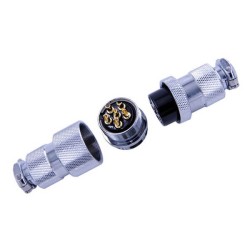 Butt Joint Connector GX25-6 Pin Straight Male Female Cable Connector plug +socket