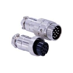 Circular Sensor Connector 14 Pin Straight GX20 Male and Female Docking Cable Plug