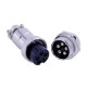 Conector GX20 5 Electrical Connectors Straight Male Socket and Female Plug GX20