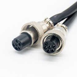 Female to Female Cable Connector GX12-6 Pin Assembly Circular Aviation Connector Electrical Cable 1M