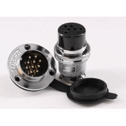 Flange Mount Electrical Connectors GX30 10 Pin Round Aviation Connector Male Socket Female Plug