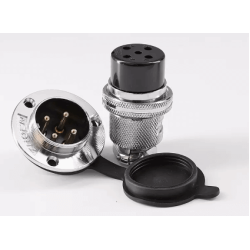 Flange Mount Electrical Connectors GX30 4 Pin Round Aviation Connector Male Socket Female Plug