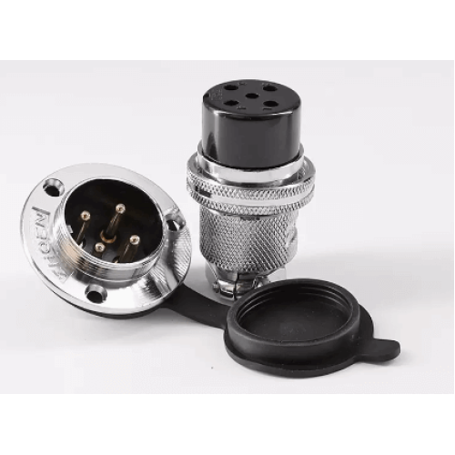 Flange Mount Electrical Connectors GX30 4 Pin Round Aviation Connector Male Socket Female Plug