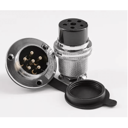 Flange Mount Electrical Connectors GX30 6 Pin Round Aviation Connector Male Socket Female Plug
