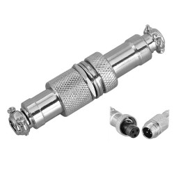 GX12 3 Core Aviation Connector Male and Female Straight Metal Wiring Aviation Plug