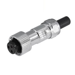 GX12 3 pin 12mm connector aviation plug female round solder connector for cable IP67 Waterproof