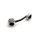 GX12 3 Pin Aviation Connector IP67 Waterproof Male Socket Back Mount Solder Cup for Cable with Metal Dust Cap