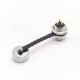 GX12 3 Pin Aviation Connector IP67 Waterproof Male Socket Back Mount Solder Cup for Cable with Metal Dust Cap