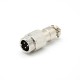 GX12 3 Pin Connector Butt-Joint Type Straight Male Plug Solder Type For Cable GX12 3 Pin Connector Butt-Joint Type Straight Male Plug Solder Type For Cable