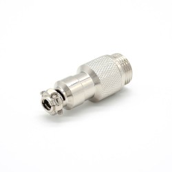 GX12 3 Pin Connector Butt-Joint Type Straight Male Plug Solder Type For Cable
