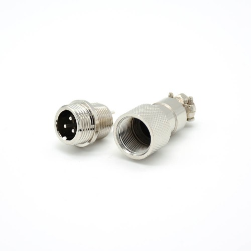 GX12 3 Pin Connector Butt-Joint Type Straight Male Plug Solder Type For Cable GX12 3 Pin Connector Butt-Joint Type Straight Male Plug Solder Type For Cable