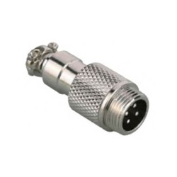GX12 4 Core Aviation Connector Male Plug Straight Metal Wiring Aviation Plug