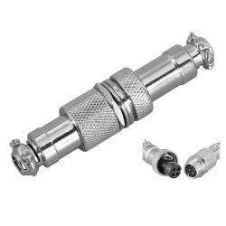 GX12 4 Pin Connectors Male and Female Docking Cable Connector Straight Metal Circular Connector