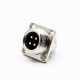 GX12 4 Pin Male Flange Mount Socket Standard Type Solder Type Aviation Connector