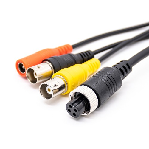 GX12 Cable Adapter 4 Pin Female Connector Cable 1M to BNC DC Adapter for Automotive Vehicle Back View Camera GX12 Cable Adapter 4 Pin Female Connector Cable 1M to BNC DC Adapter for Automotive Vehicle Back View Camera