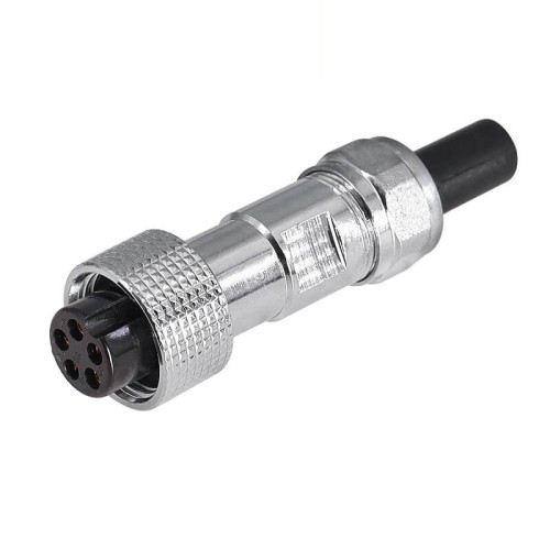 GX12 Circular Connector IP67 Waterproof Straight Female Aviation Plug 5 Pin Cable Wires Aviation Connector
