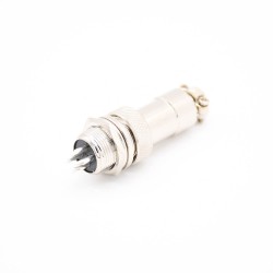 GX12 Connector 4Pin Straight Standard Type Female Pulg to Male Socket Rear Bulkhead Solder Type For Cable